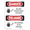 Signmission Safety Sign, OSHA Danger, 7" Height, Do Not Enter High Voltage Bilingual Spanish OS-DS-D-57-VS-1148 - alternate 1